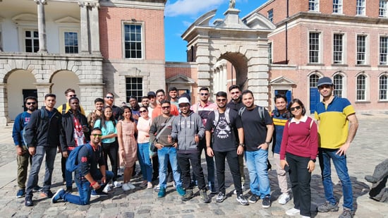 header international students at medieval tour st dublin castle