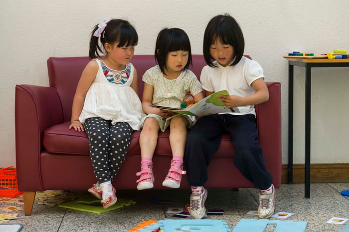 School children in the early learning initiative at National College of Ireland 