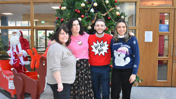 International Team on Christmas Jumper Day at NCI.